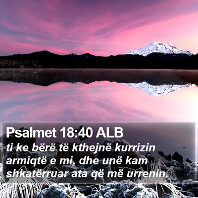Psalmet 18:40 ALB Bible Verse Image