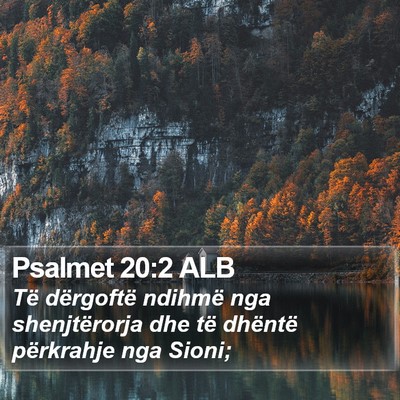 Psalmet 20:2 ALB Bible Verse Image