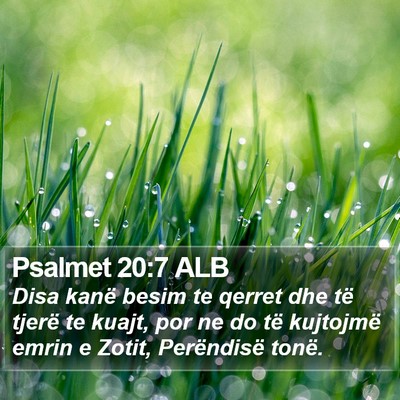 Psalmet 20:7 ALB Bible Verse Image