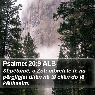 Psalmet 20:9 ALB Bible Verse Image