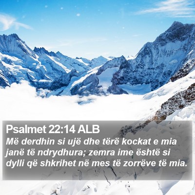 Psalmet 22:14 ALB Bible Verse Image