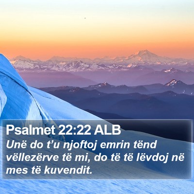 Psalmet 22:22 ALB Bible Verse Image