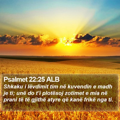 Psalmet 22:25 ALB Bible Verse Image