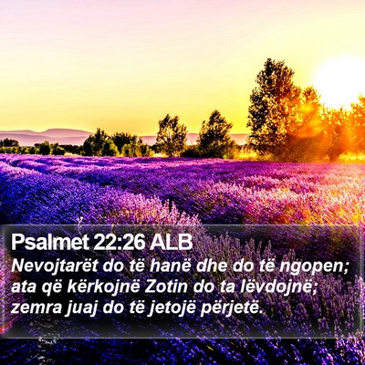 Psalmet 22:26 ALB Bible Verse Image