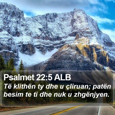 Psalmet 22:5 ALB Bible Verse Image