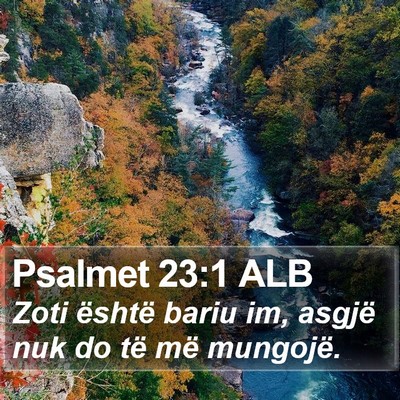 Psalmet 23:1 ALB Bible Verse Image