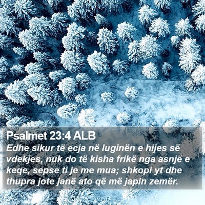 Psalmet 23:4 ALB Bible Verse Image