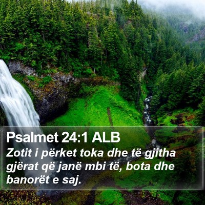Psalmet 24:1 ALB Bible Verse Image