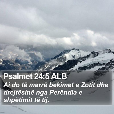 Psalmet 24:5 ALB Bible Verse Image