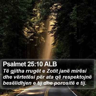 Psalmet 25:10 ALB Bible Verse Image