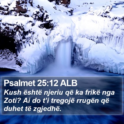 Psalmet 25:12 ALB Bible Verse Image