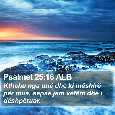 Psalmet 25:16 ALB Bible Verse Image