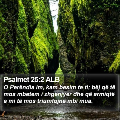 Psalmet 25:2 ALB Bible Verse Image