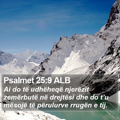 Psalmet 25:9 ALB Bible Verse Image