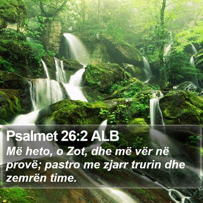 Psalmet 26:2 ALB Bible Verse Image