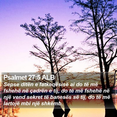 Psalmet 27:5 ALB Bible Verse Image