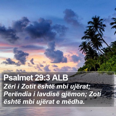 Psalmet 29:3 ALB Bible Verse Image