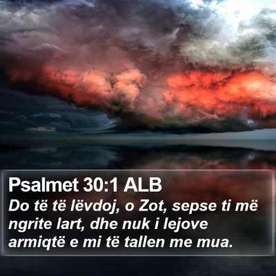 Psalmet 30:1 ALB Bible Verse Image