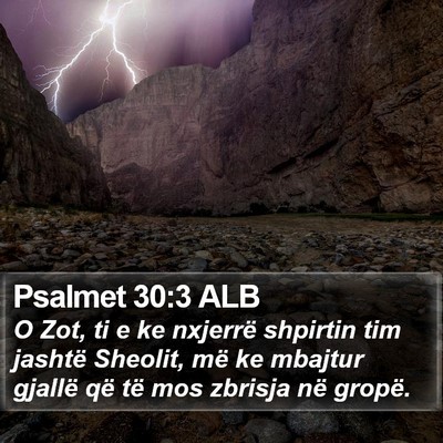 Psalmet 30:3 ALB Bible Verse Image