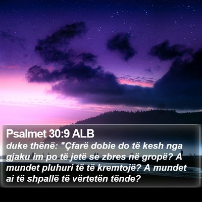 Psalmet 30:9 ALB Bible Verse Image