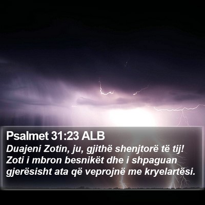 Psalmet 31:23 ALB Bible Verse Image
