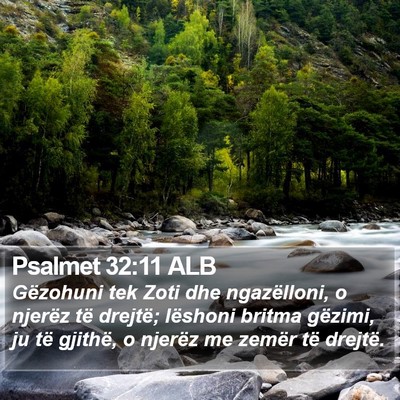 Psalmet 32:11 ALB Bible Verse Image
