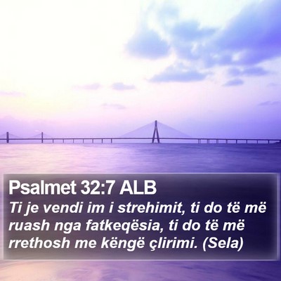 Psalmet 32:7 ALB Bible Verse Image
