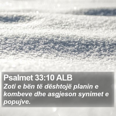 Psalmet 33:10 ALB Bible Verse Image