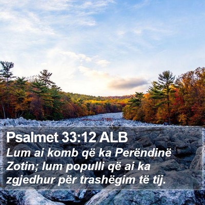 Psalmet 33:12 ALB Bible Verse Image