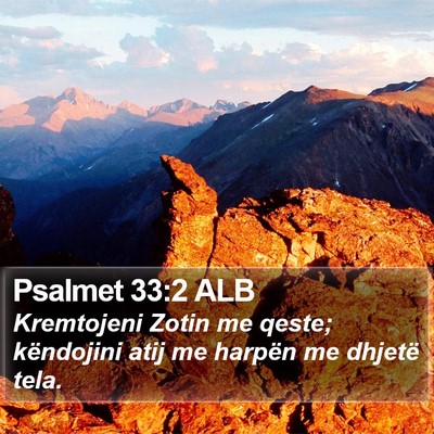 Psalmet 33:2 ALB Bible Verse Image