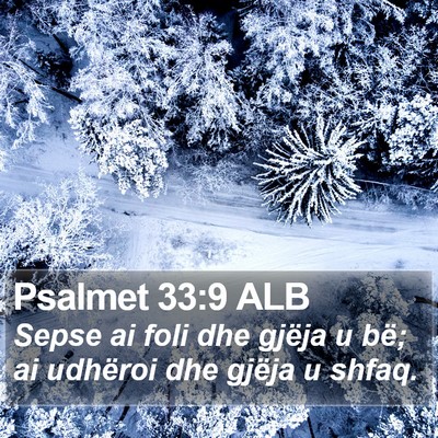 Psalmet 33:9 ALB Bible Verse Image