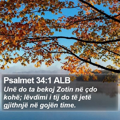 Psalmet 34:1 ALB Bible Verse Image