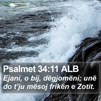 Psalmet 34:11 ALB Bible Verse Image