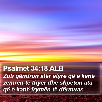 Psalmet 34:18 ALB Bible Verse Image