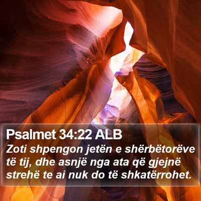 Psalmet 34:22 ALB Bible Verse Image
