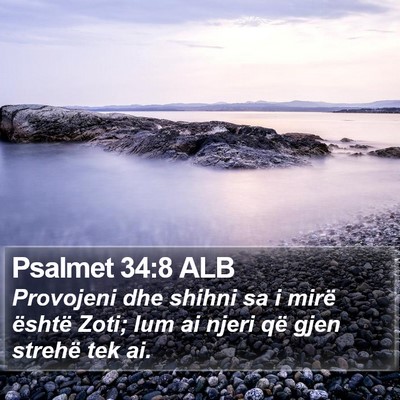 Psalmet 34:8 ALB Bible Verse Image