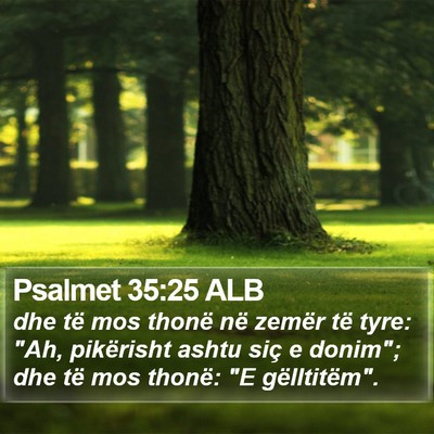Psalmet 35:25 ALB Bible Verse Image