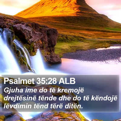 Psalmet 35:28 ALB Bible Verse Image