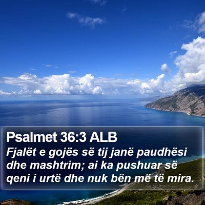 Psalmet 36:3 ALB Bible Verse Image