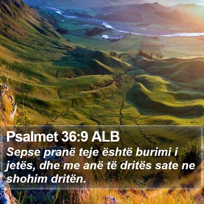 Psalmet 36:9 ALB Bible Verse Image