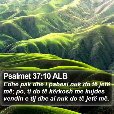 Psalmet 37:10 ALB Bible Verse Image