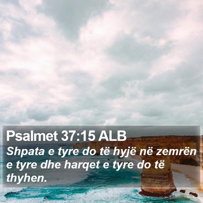 Psalmet 37:15 ALB Bible Verse Image