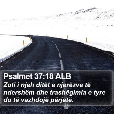 Psalmet 37:18 ALB Bible Verse Image