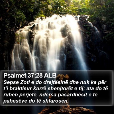 Psalmet 37:28 ALB Bible Verse Image