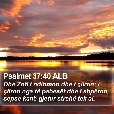 Psalmet 37:40 ALB Bible Verse Image