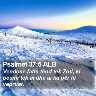 Psalmet 37:5 ALB Bible Verse Image