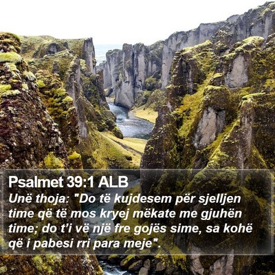Psalmet 39:1 ALB Bible Verse Image