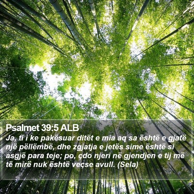 Psalmet 39:5 ALB Bible Verse Image