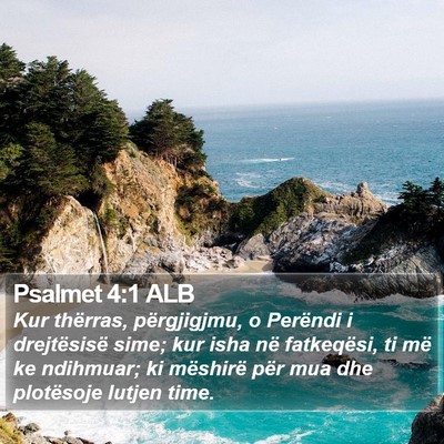 Psalmet 4:1 ALB Bible Verse Image