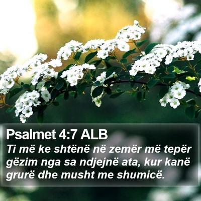 Psalmet 4:7 ALB Bible Verse Image